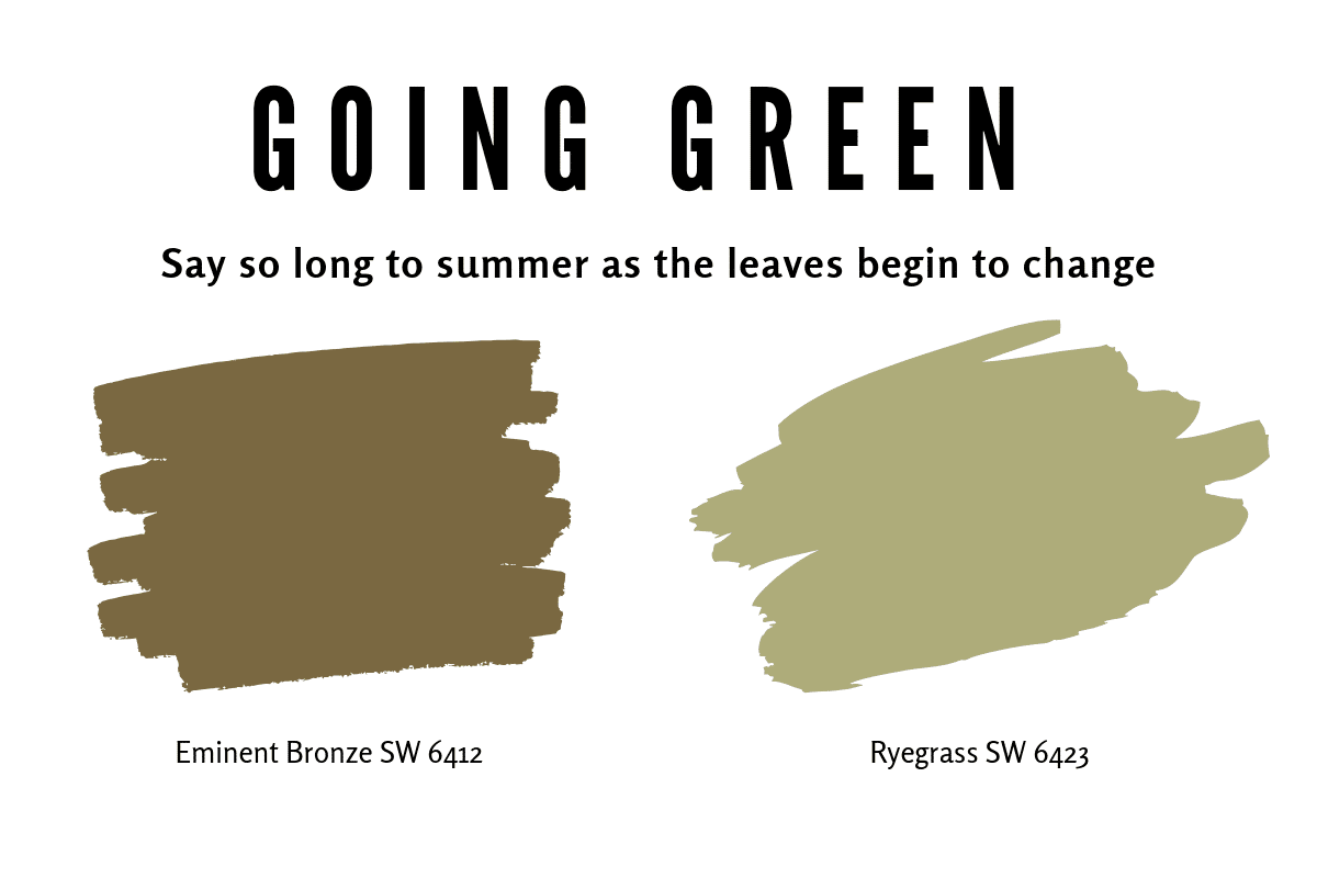Fall inspired green paint colors from Sherwin Williams