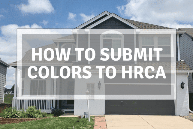 How To Submit Paint Colors Hrca Highlands Ranch Painting - Parker Paint Color Codes