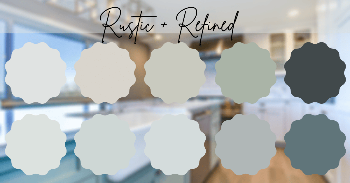 Paint colors from the rustic and refined line: Sherwin Williams Emerald Designer Edition.