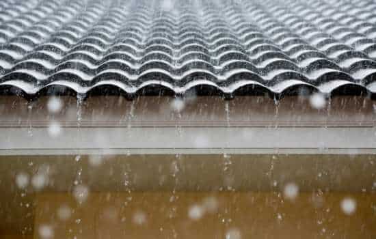image of a rainy roof