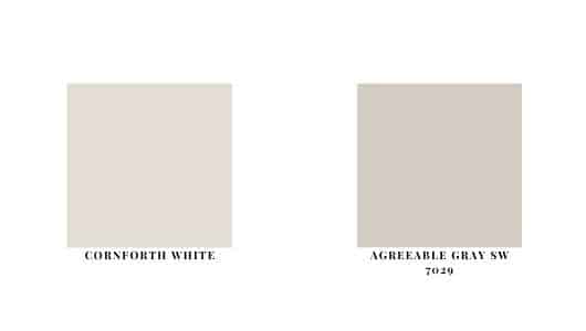 comparing cornforth and agreeable gray 