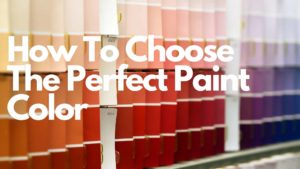image of red paint color swatches with title reading: How to choose the perfect paint color