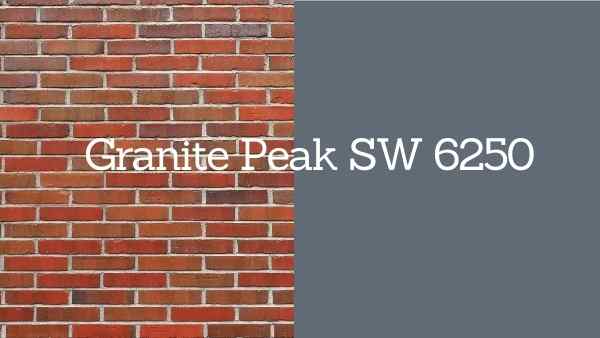 granite peak paint swatch next to brick with swatch title