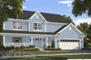 Sw colorsnap visual of home: paint color Windy Blue