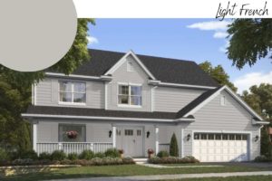 simulated example of an exterior with light french gray