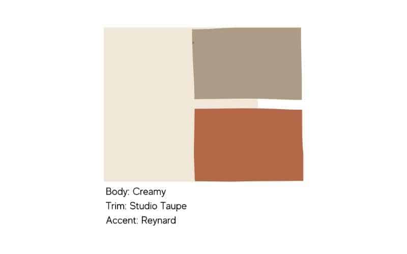 paint swatch of creamy taupe