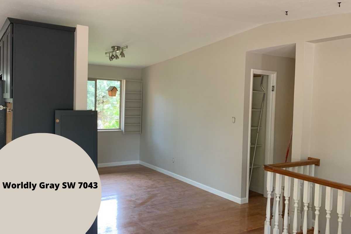 photo of an interior painted by kind home solutions featuring worldly gray sw 7043