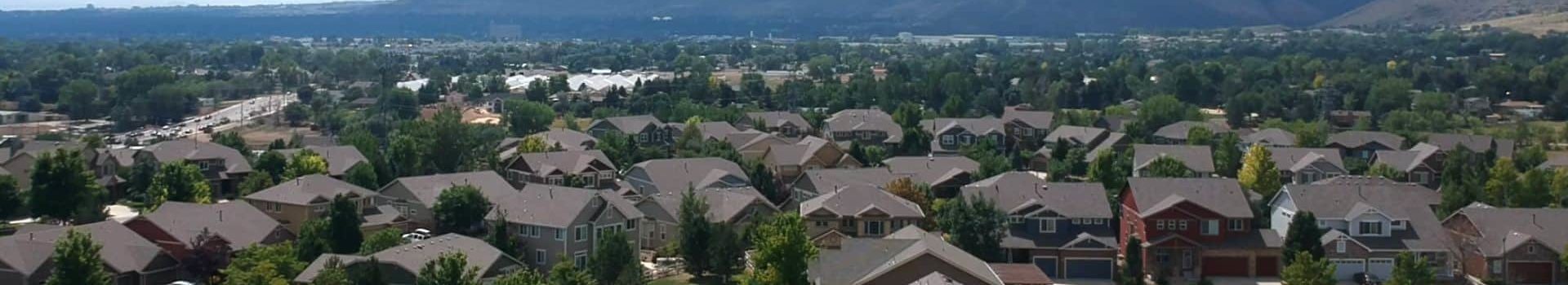 aerial photo of neighborhood in golden, colorado