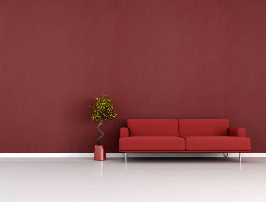 red interior paint